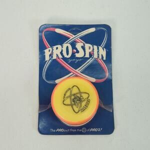 Vintage‎ 80's Yellow/Orange YoYo Pro Spin Stinger Duncan Sales & Promo NIP